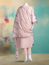 Embroidered Chanderi Kurta With Pant & Dupatta